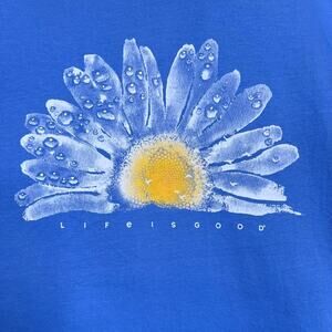 LIFE IS GOOD 100% Cotton Graphic Tee In Watercolor Daisy Women’s XXL